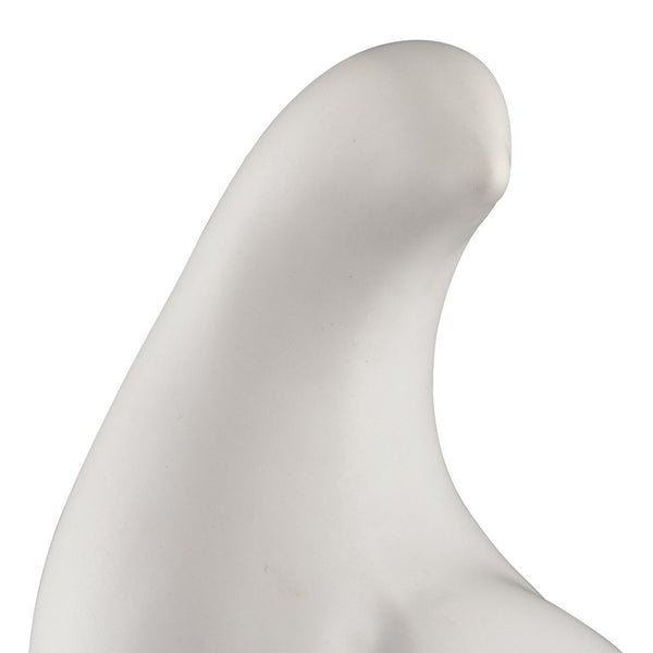 Atlas Fino Sculpture - Elegant Ceramic Bird Accent for Modern Decor, Minimalist Design, White Finish AC11314-01