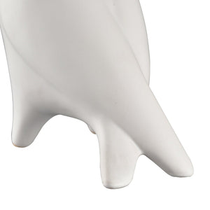 Atlas Fino Sculpture - Elegant Ceramic Bird Accent for Modern Decor, Minimalist Design, White Finish AC11314-01