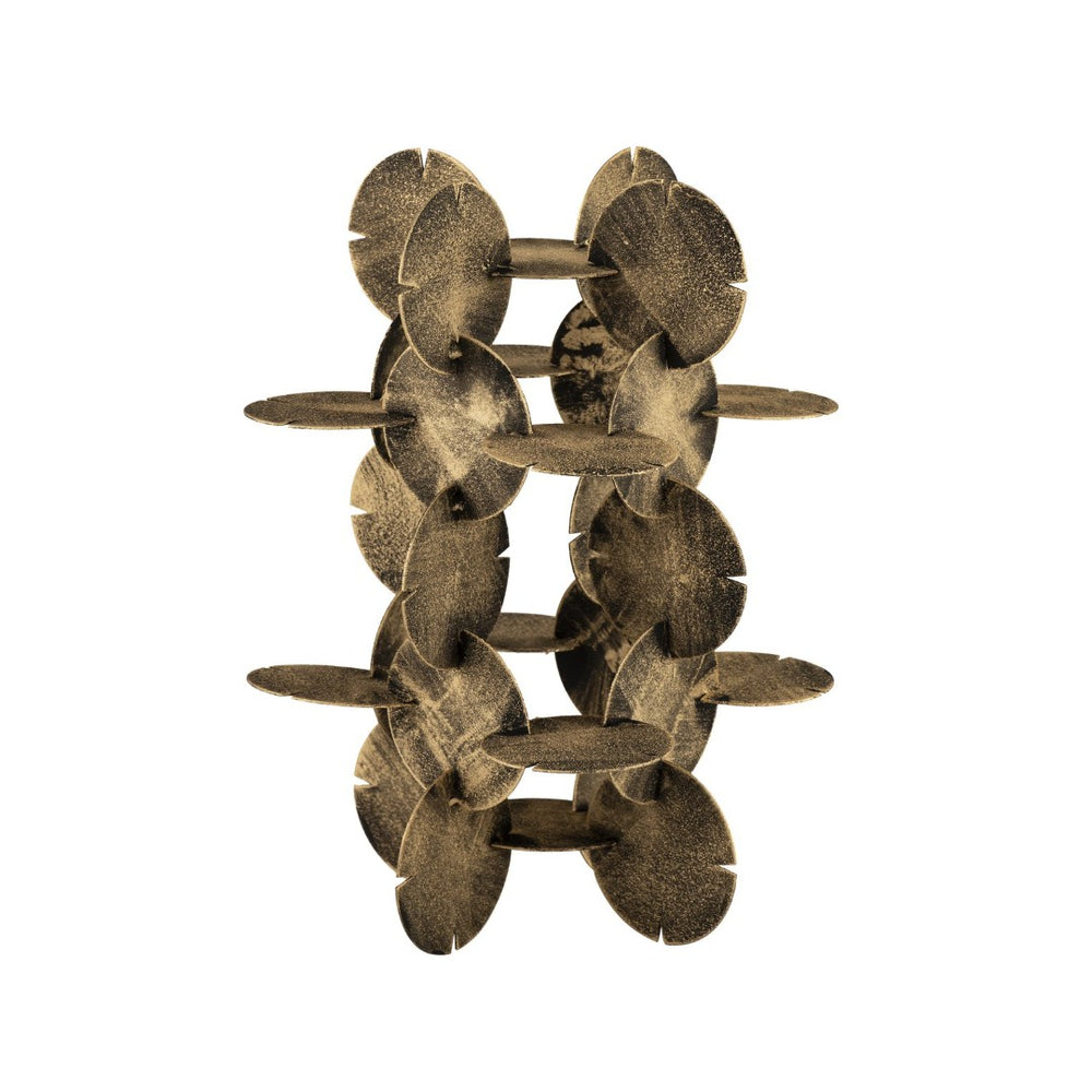 Atlas Flint Sculpture – Adjustable Antique Brass Art Piece for Modern-Industrial Tabletop Decor AC11317-01
