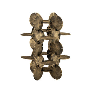 Atlas Flint Sculpture – Adjustable Antique Brass Art Piece for Modern-Industrial Tabletop Decor AC11317-01