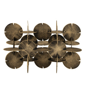 Atlas Flint Sculpture – Adjustable Antique Brass Art Piece for Modern-Industrial Tabletop Decor AC11317-01