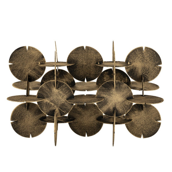 Atlas Flint Sculpture – Adjustable Antique Brass Art Piece for Modern-Industrial Tabletop Decor AC11317-01