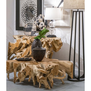 Atlas Flint Sculpture – Adjustable Antique Brass Art Piece for Modern-Industrial Tabletop Decor AC11317-01