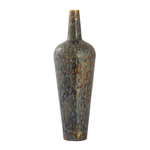 Atlas Fowler Vase - Sculptural Metal Décor for Elegant Centerpieces and Stylish Home Accents Large Patinated Brass AC11320-01