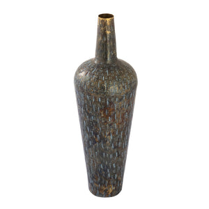 Atlas Fowler Vase - Sculptural Metal Décor for Elegant Centerpieces and Stylish Home Accents Large Patinated Brass AC11320-01