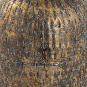Atlas Fowler Vase - Sculptural Metal Décor for Elegant Centerpieces and Stylish Home Accents Round Patinated Brass AC11321-01