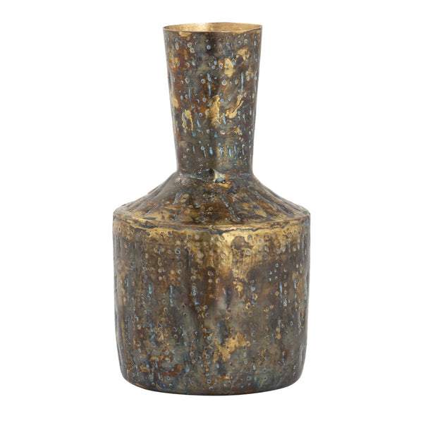 Atlas Fowler Vase - Sculptural Metal Décor for Elegant Centerpieces and Stylish Home Accents Set of 3 Patinated Brass AC11322-01S