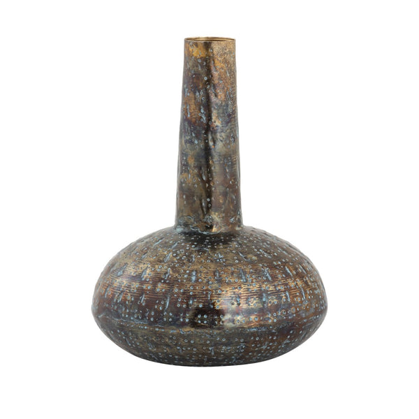 Atlas Fowler Vase - Sculptural Metal Décor for Elegant Centerpieces and Stylish Home Accents Set of 3 Patinated Brass AC11322-01S
