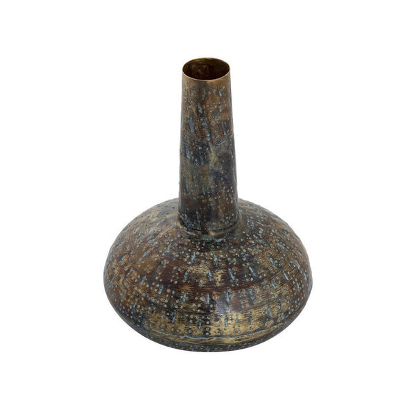 Atlas Fowler Vase - Sculptural Metal Décor for Elegant Centerpieces and Stylish Home Accents Set of 3 Patinated Brass AC11322-01S