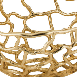 Atlas Free Form Bowl - Elegant Gold Metal Centerpiece for Modern Tabletop Decor and Sculptural Accent Small AC11323-01