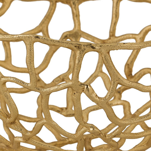 Atlas Free Form Bowl - Elegant Gold Metal Centerpiece for Modern Tabletop Decor and Sculptural Accent Medium AC11323-02