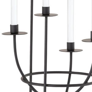 Atlas Friends Candleholder - Modern Matte Black Sculptural Design for Six Taper Candles, 30.5” Tall AC11324-01