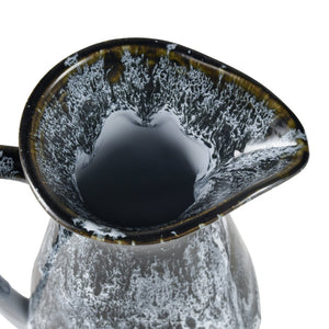 Atlas Gallemore Pitcher - Handcrafted Black & White Glazed Earthenware for Stylish Home Decor & Vases AC11328-01