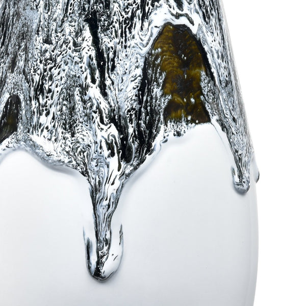 Atlas Gallemore Pitcher - Handcrafted Black & White Glazed Earthenware for Stylish Home Decor & Vases AC11328-01
