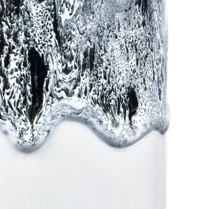 Atlas Gallemore Vase - Artisan Black and White Earthenware with Unique Drip Glaze for Elegant Decor AC11329-01