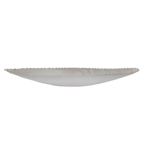 Atlas Garza Tray Set of 2 - Modern Metallic Decor with Silver Finish & Gold Rim for Stylish Home Accent AC11330-01S