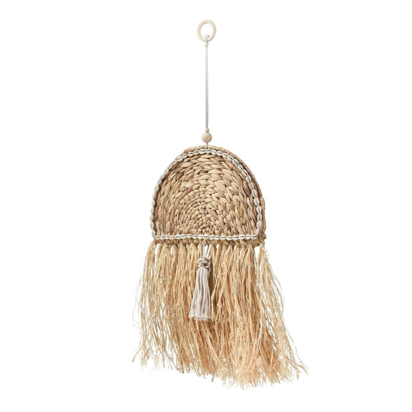 Atlas Gillis Coastal Wall Sculpture - Handwoven Seagrass Art with Seashells for Chic Home Decor Accent AC11335-01