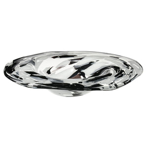 Atlas Gisli Bowl - Handcrafted Glass Decorative Accent in Black & White for Modern Home Elegance & Style AC11337-01