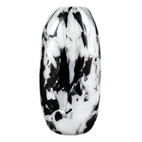 Atlas Gisli Large Vase – Striking Monochrome Glass Decor for Modern Minimalist Spaces, 14" Tall Elegance AC11338-02