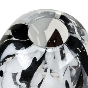 Atlas Gisli Large Vase – Striking Monochrome Glass Decor for Modern Minimalist Spaces, 14" Tall Elegance AC11338-02