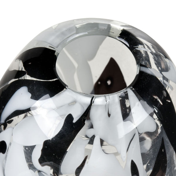Atlas Gisli Large Vase – Striking Monochrome Glass Decor for Modern Minimalist Spaces, 14" Tall Elegance AC11338-02