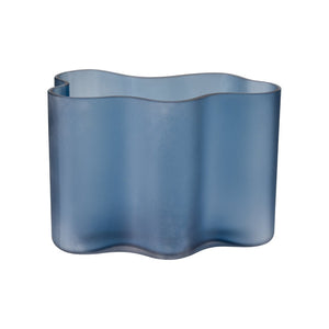 Atlas Glennon Vase - Coastal Elegance with Organic Curves, Navy Matte & Glossy Finish for Stylish Decor Small AC11342-01