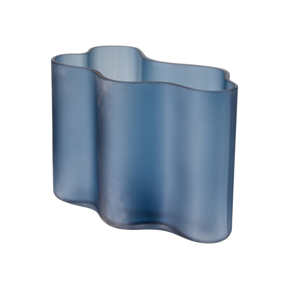 Atlas Glennon Vase - Coastal Elegance with Organic Curves, Navy Matte & Glossy Finish for Stylish Decor Small AC11342-01