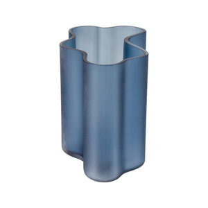 Atlas Glennon Vase - Coastal Elegance with Organic Curves, Navy Matte & Glossy Finish for Stylish Decor Small AC11342-01