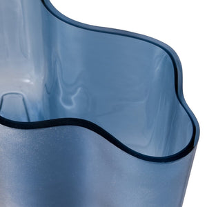 Atlas Glennon Vase - Coastal Elegance with Organic Curves, Navy Matte & Glossy Finish for Stylish Decor Small AC11342-01