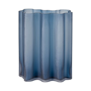 Atlas Glennon Vase - Coastal Elegance with Organic Curves, Navy Matte & Glossy Finish for Stylish Decor Medium AC11342-02