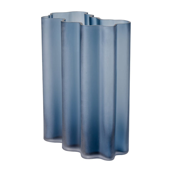 Atlas Glennon Vase - Coastal Elegance with Organic Curves, Navy Matte & Glossy Finish for Stylish Decor Medium AC11342-02