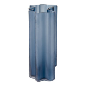 Atlas Glennon Vase - Coastal Elegance with Organic Curves, Navy Matte & Glossy Finish for Stylish Decor Medium AC11342-02