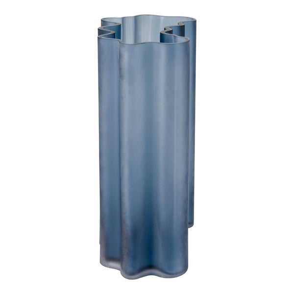 Atlas Glennon Vase - Coastal Elegance with Organic Curves, Navy Matte & Glossy Finish for Stylish Decor Medium AC11342-02