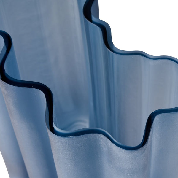 Atlas Glennon Vase - Coastal Elegance with Organic Curves, Navy Matte & Glossy Finish for Stylish Decor Medium AC11342-02