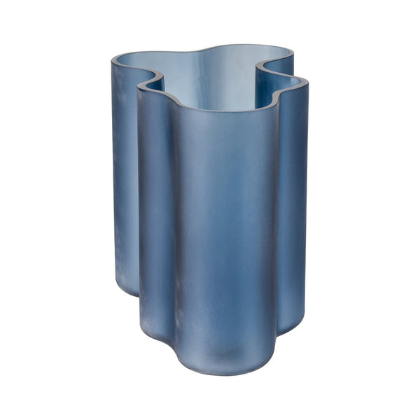 Atlas Glennon Vase - Coastal Elegance with Organic Curves, Navy Matte & Glossy Finish for Stylish Decor Large AC11342-03
