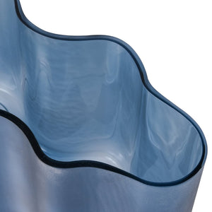 Atlas Glennon Vase - Coastal Elegance with Organic Curves, Navy Matte & Glossy Finish for Stylish Decor Large AC11342-03