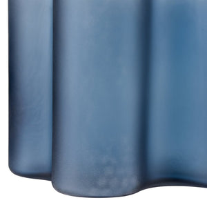 Atlas Glennon Vase - Coastal Elegance with Organic Curves, Navy Matte & Glossy Finish for Stylish Decor Large AC11342-03
