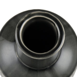 Atlas Graham Vase - Sculptural Earthenware Piece with Elegant Caramel Glaze and Textured Geometric Design Small AC11345-02
