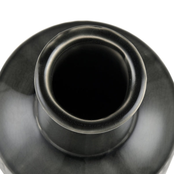 Atlas Graham Vase - Sculptural Earthenware Piece with Elegant Caramel Glaze and Textured Geometric Design Small AC11345-02