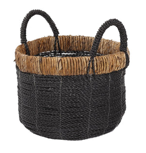 Atlas Granada Baskets Set of 2 - Handcrafted Natural Woven Storage Bins for Rustic Home Decor & Organization AC11346-01S