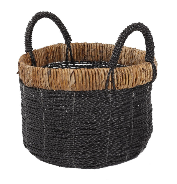 Atlas Granada Baskets Set of 2 - Handcrafted Natural Woven Storage Bins for Rustic Home Decor & Organization AC11346-01S