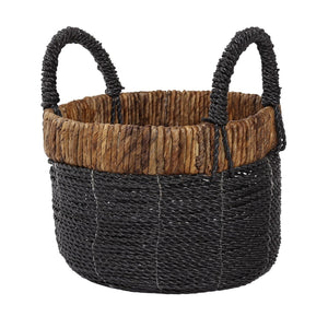 Atlas Granada Baskets Set of 2 - Handcrafted Natural Woven Storage Bins for Rustic Home Decor & Organization AC11346-01S