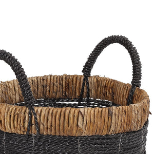 Atlas Granada Baskets Set of 2 - Handcrafted Natural Woven Storage Bins for Rustic Home Decor & Organization AC11346-01S