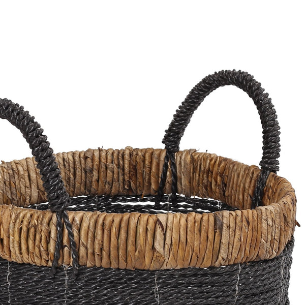 Atlas Granada Baskets Set of 2 - Handcrafted Natural Woven Storage Bins for Rustic Home Decor & Organization AC11346-01S