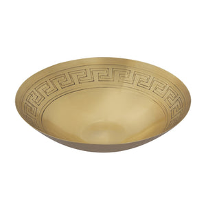 Atlas Greek Key Bowls - Elegant Antique Brass Trio for Timeless Home Decor and Tabletop Styling Set of 3 Brass AC11348-01S