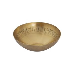 Atlas Greek Key Bowls - Elegant Antique Brass Trio for Timeless Home Decor and Tabletop Styling Set of 3 Brass AC11348-01S