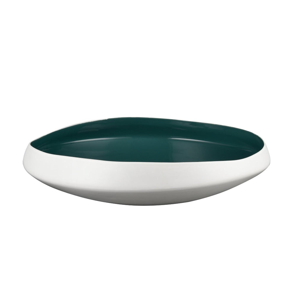 Atlas Greer Low Bowl - Stylish Modern Earthenware with Turquoise Glaze for Versatile Home Décor Use AC11349-03