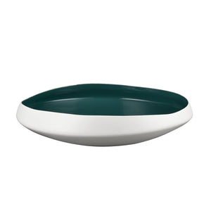 Atlas Greer Low Bowl - Stylish Modern Earthenware with Turquoise Glaze for Versatile Home Décor Use AC11349-03