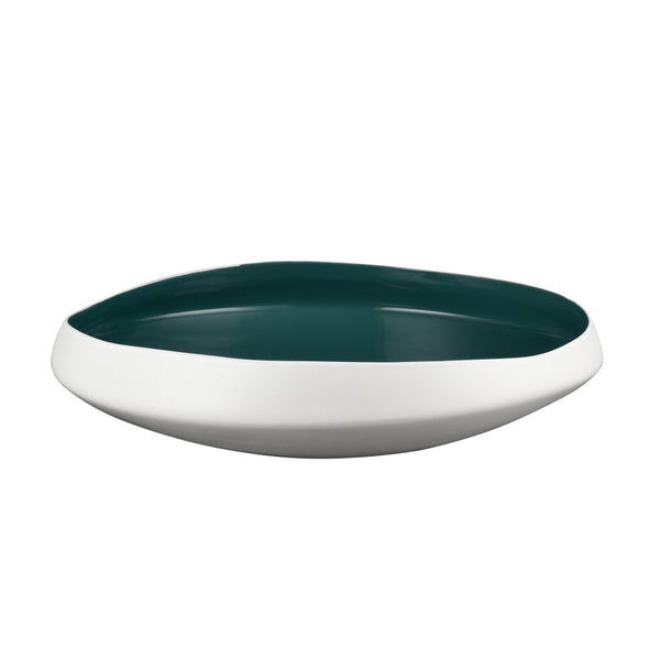 Atlas Greer Low Bowl - Stylish Modern Earthenware with Turquoise Glaze for Versatile Home Décor Use AC11349-03