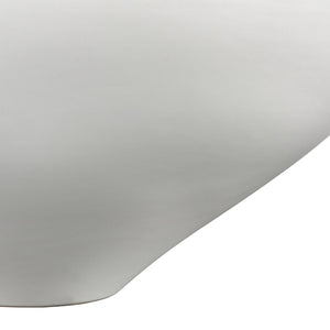 Atlas Greer Modern Earthenware Bowl - Luxurious Glazed Finish for Stylish Tabletop and Home Decor Tall White and Gold Glazed AC11350-01